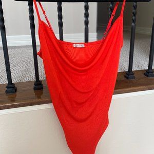 Free People Cowl Neck Bodysuit